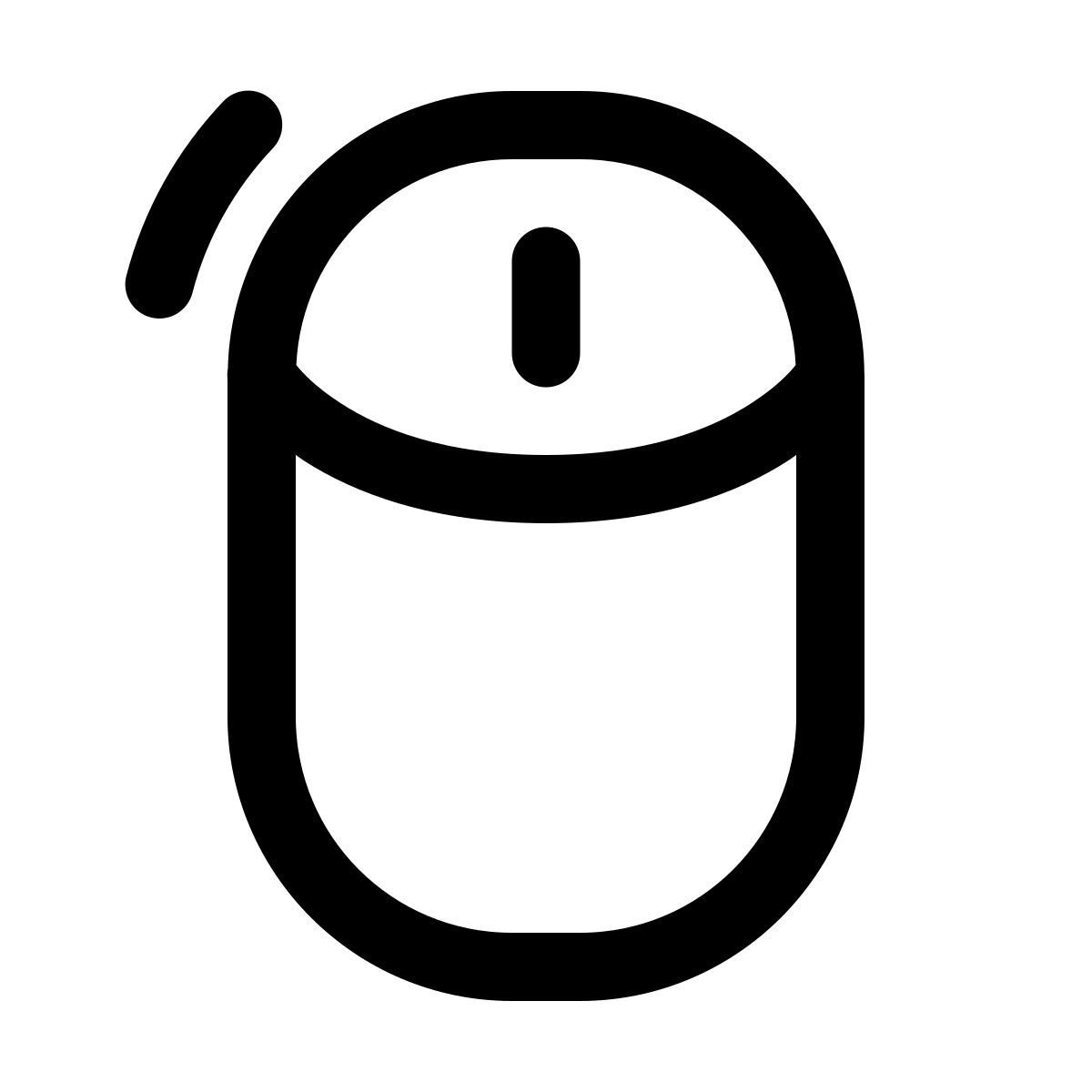 windows 11 outline style clic gauche de souris icon