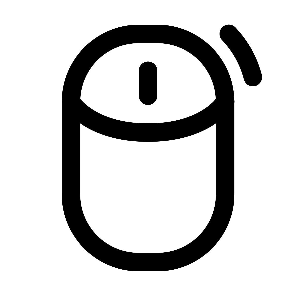 windows 11 outline style click tasto destro del mouse icon