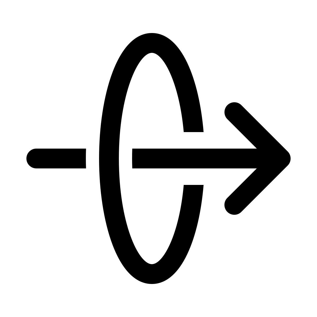 windows 11 outline style move through icon