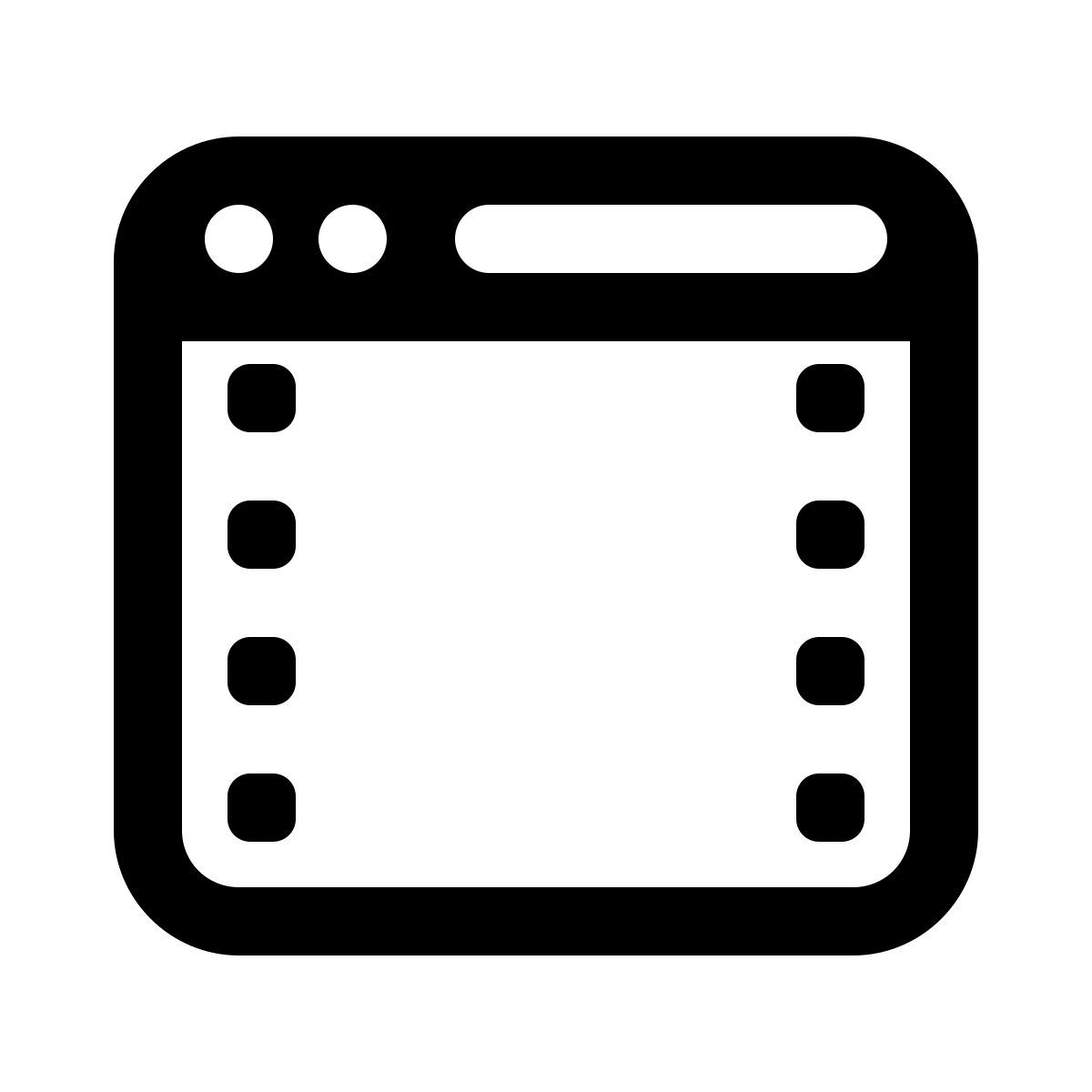 windows 11 outline style películas portal icon