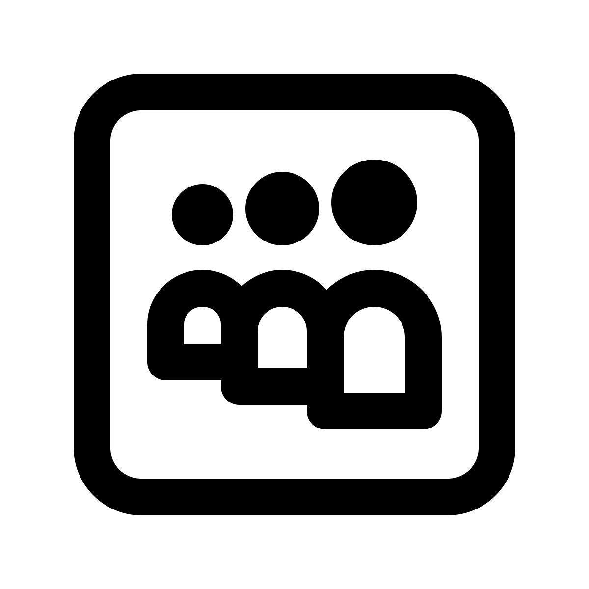windows 11 outline style myspace quadrat icon