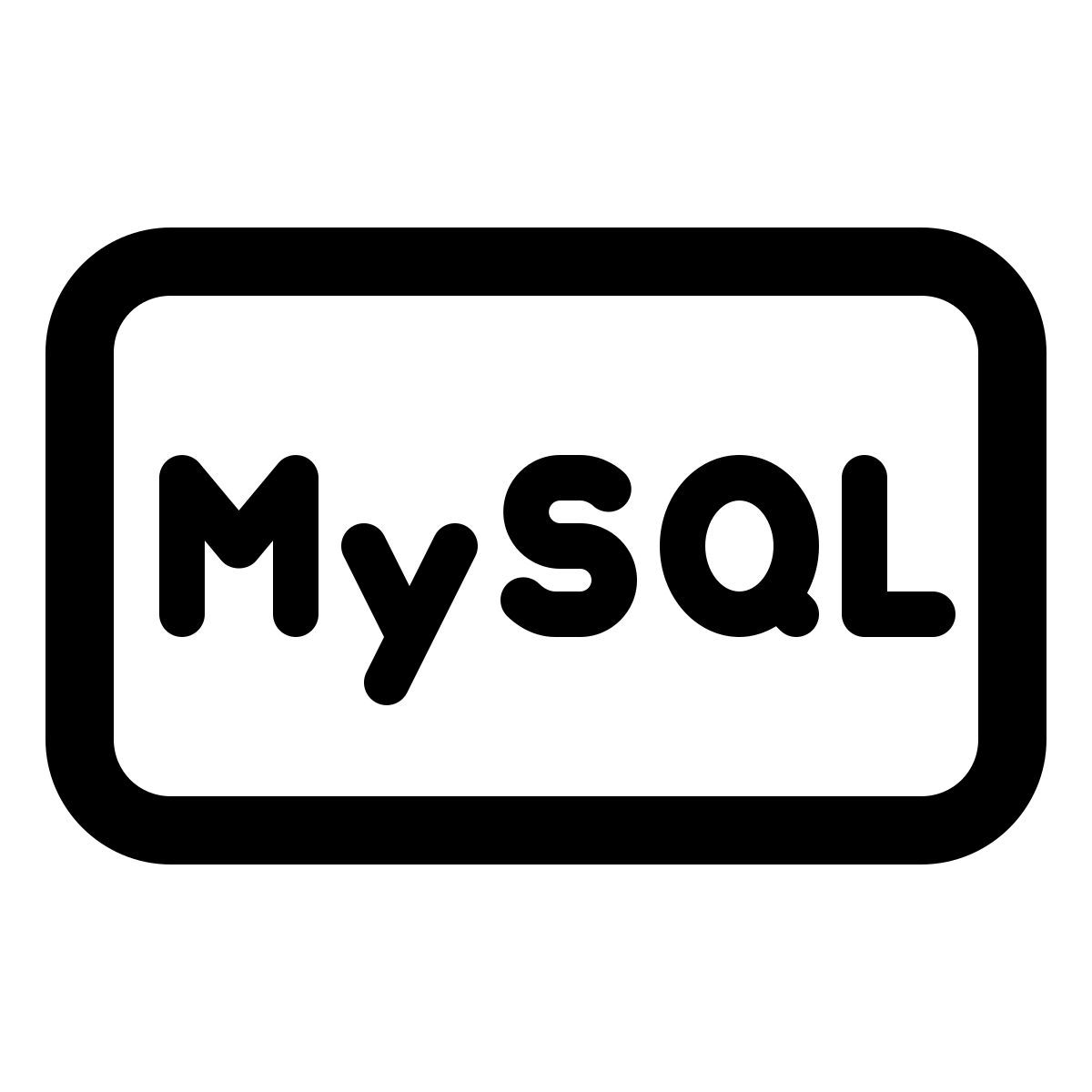 windows 11 outline style mysql icon