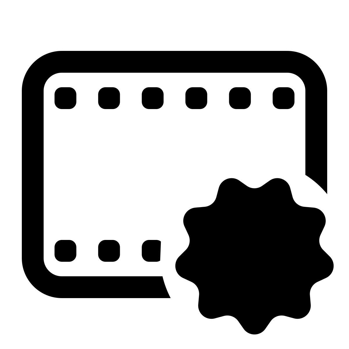 windows 11 outline style nueva película film strip icon