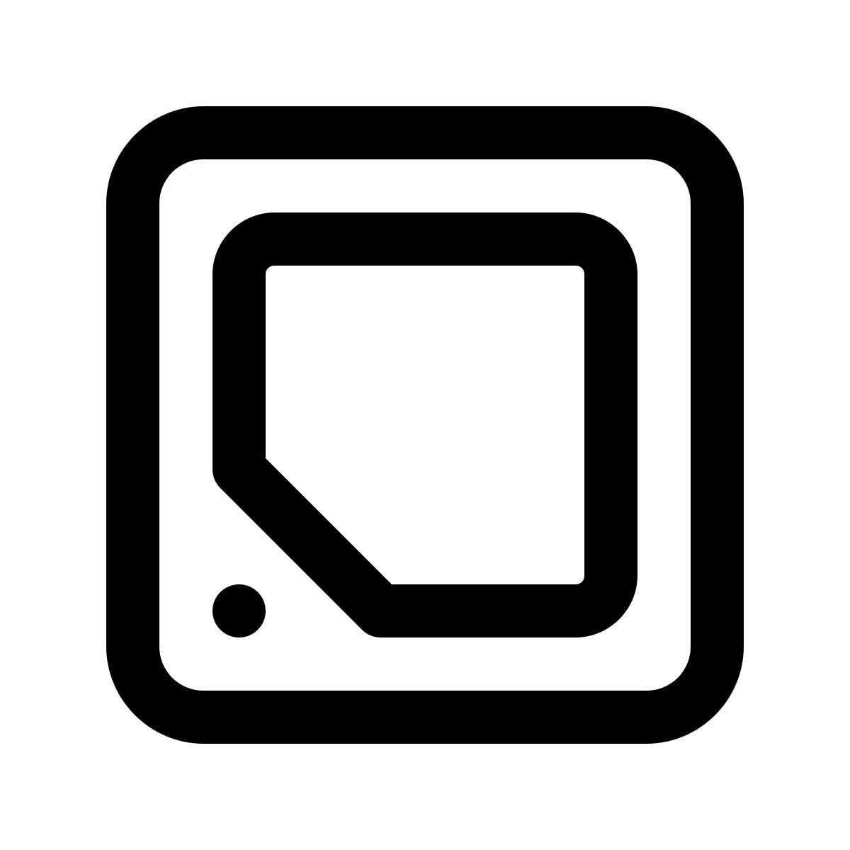 windows 11 outline style tag nfc squadrato icon