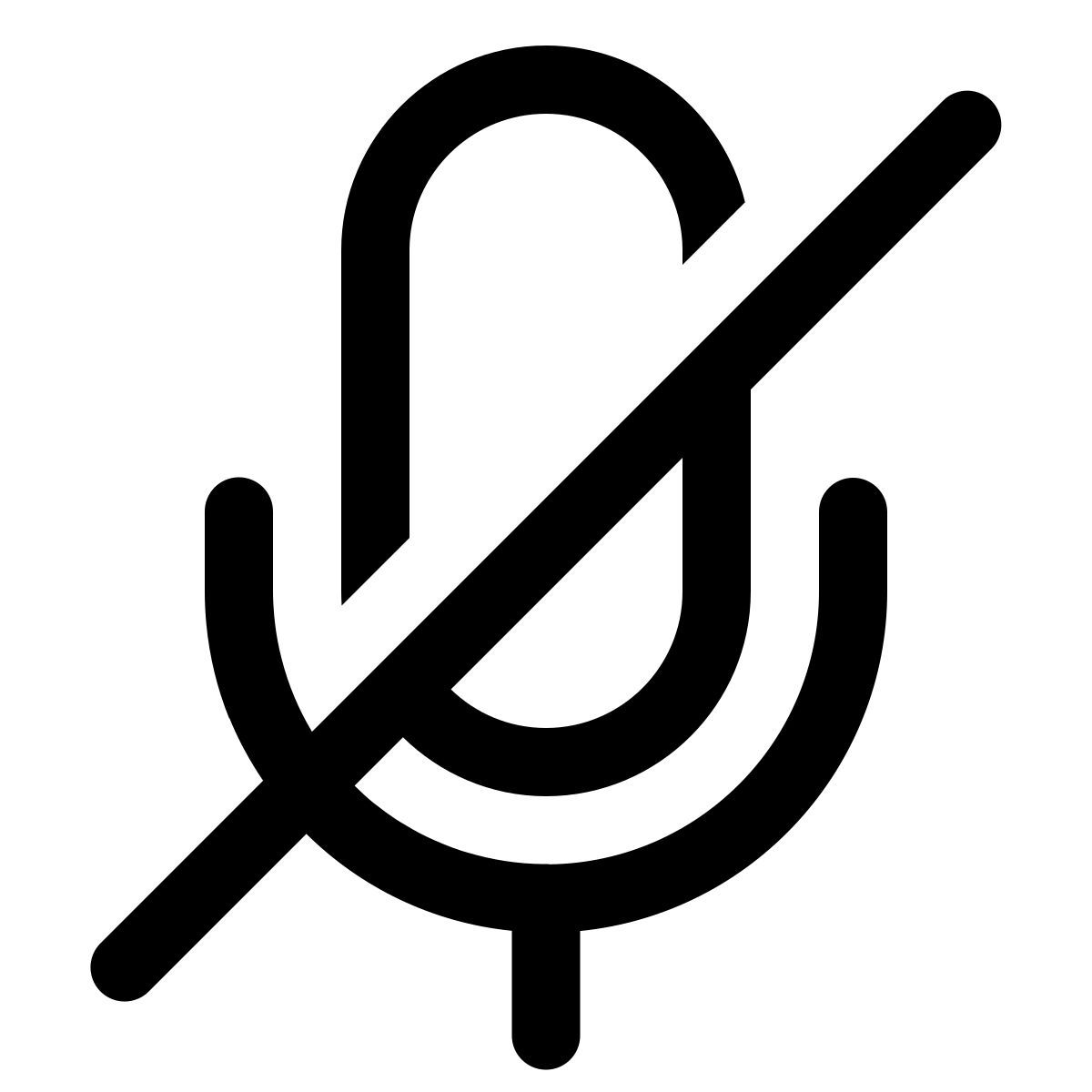 windows 11 outline style 没有麦克风 icon