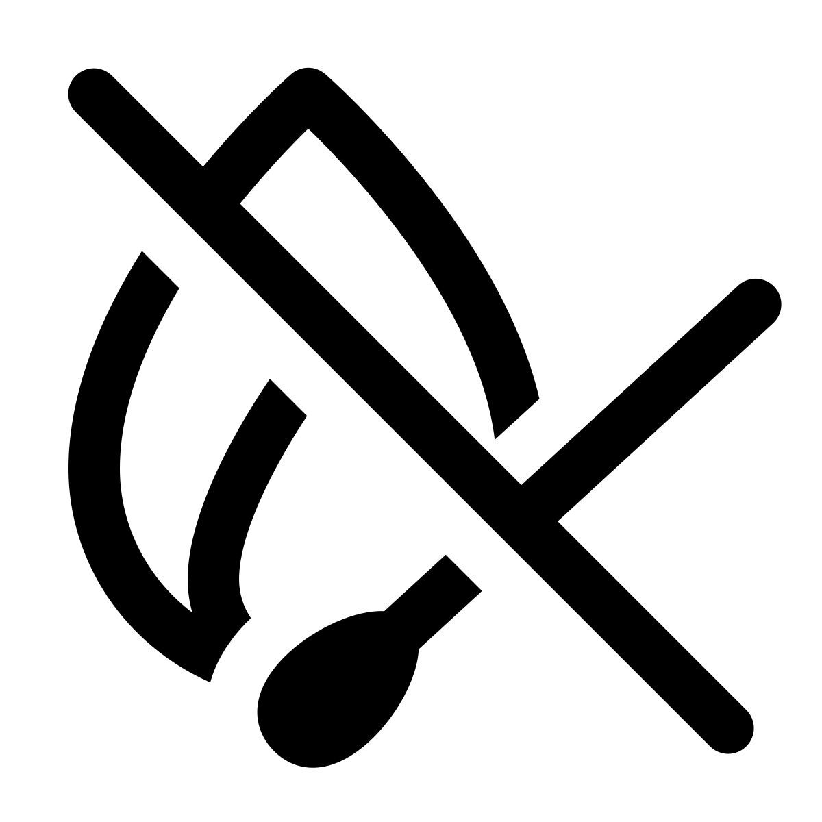 windows 11 outline style divieto di accendere fuochi icon