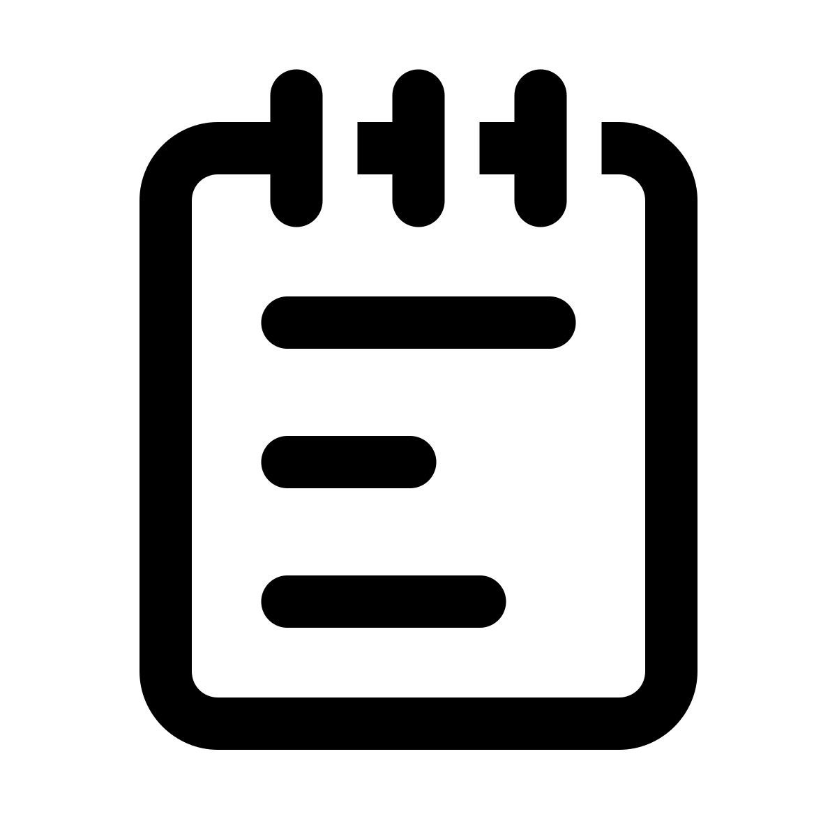 windows 11 outline style 记事本 icon