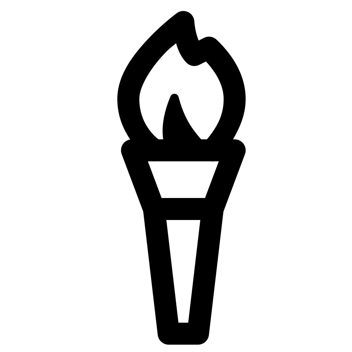 windows 11 outline style olympic torch icon