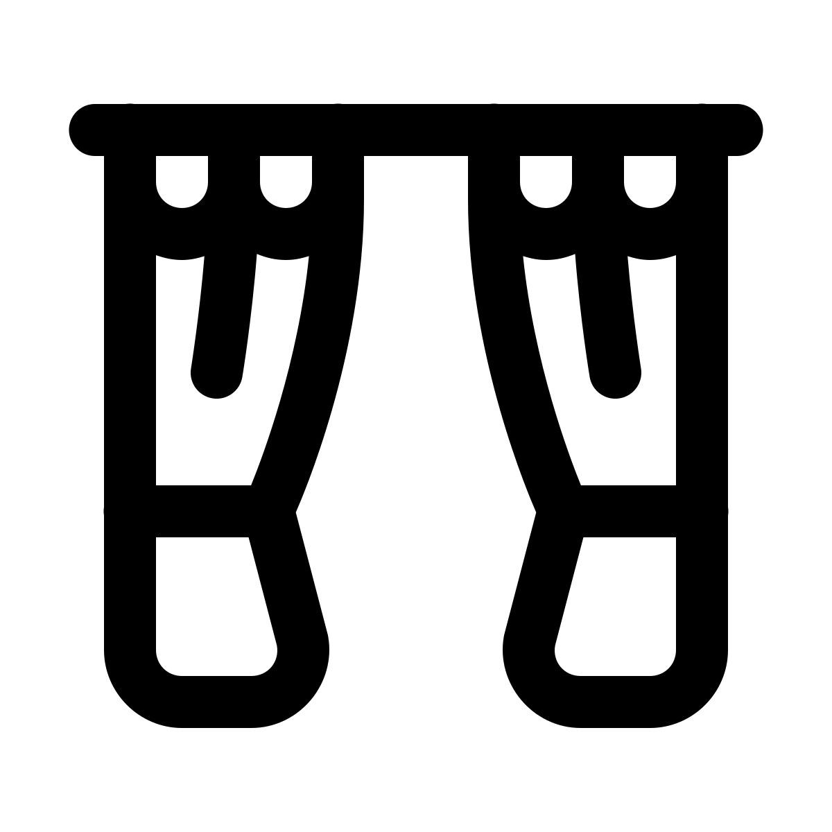 windows 11 outline style tende aperte icon