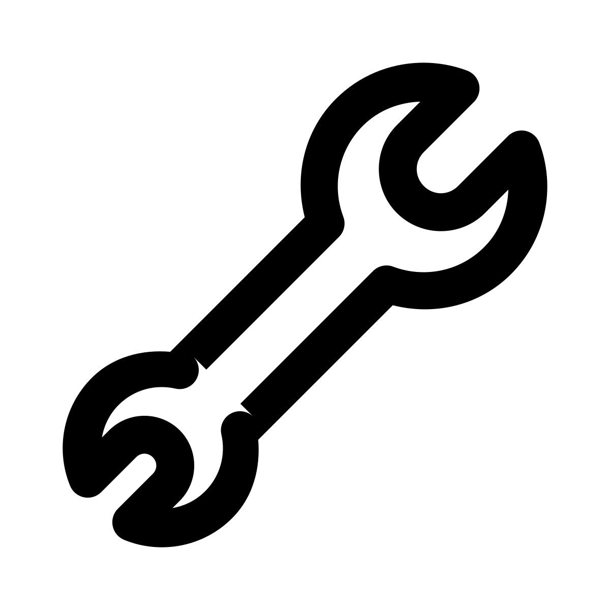 windows 11 outline style open end wrench icon