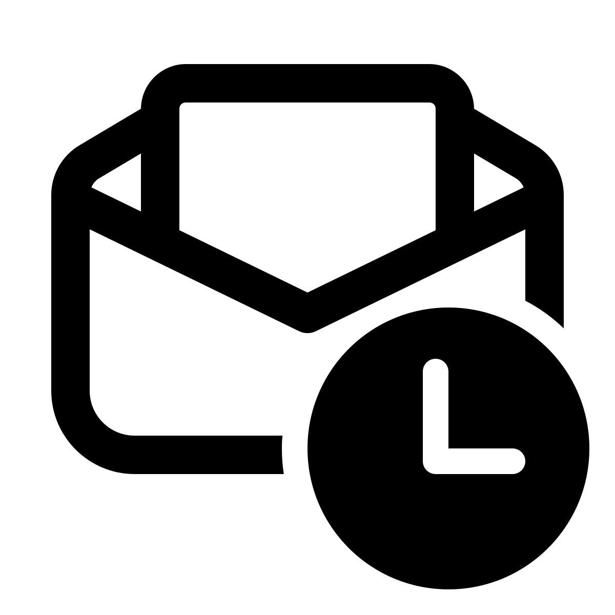 windows 11 outline style 打开信封时钟 icon