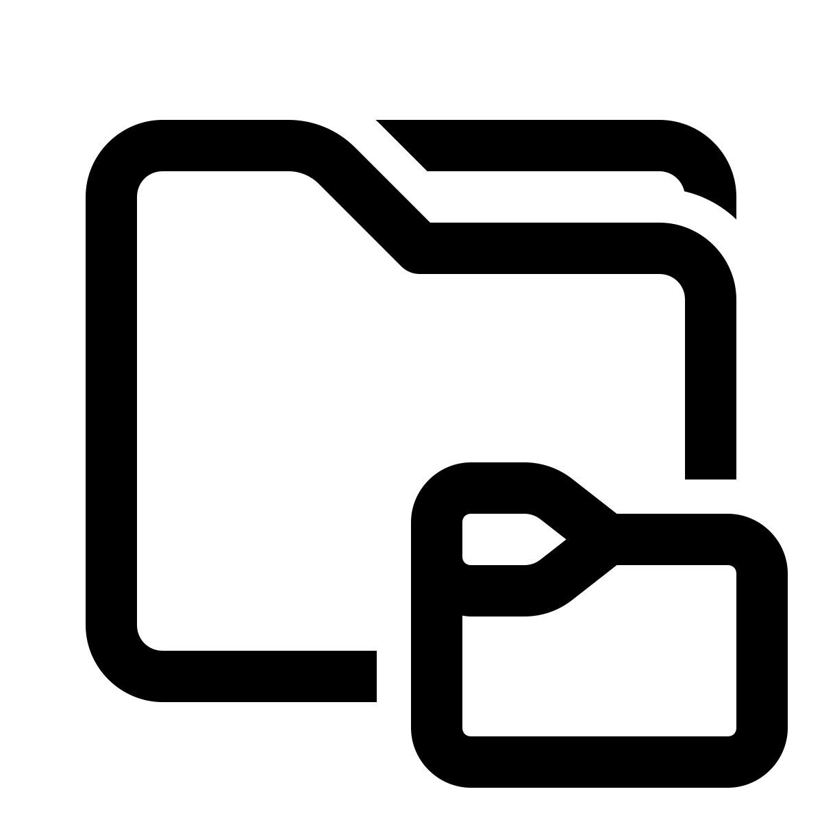 windows 11 outline style ouvrir le dossier dans un nouvel onglet icon