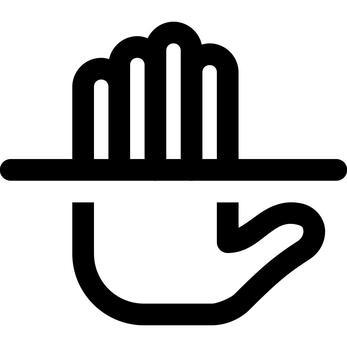 windows 11 outline style análisis de la palma icon