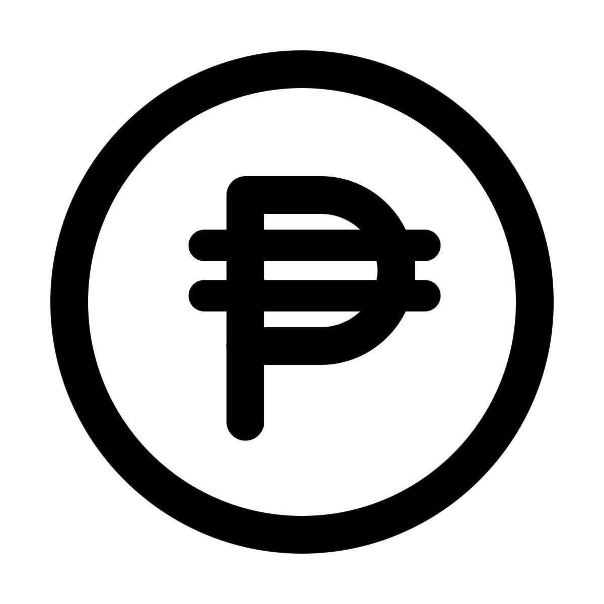 windows 11 outline style 페소 기호 icon