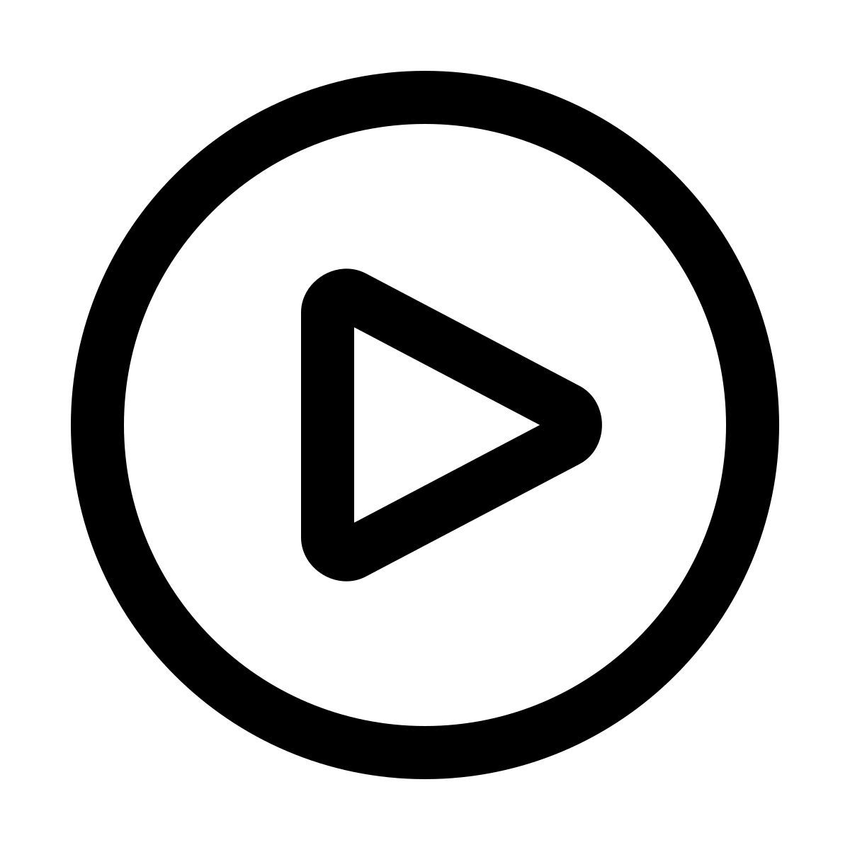 windows 11 outline style 播放按钮 圈 icon