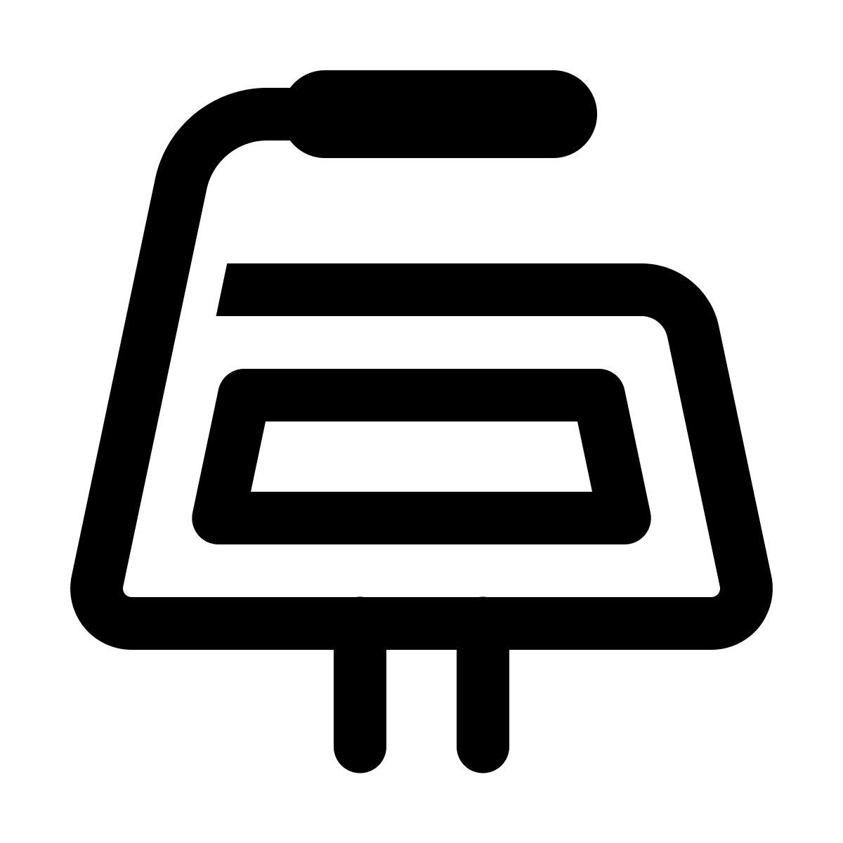 windows 11 outline style 带显示屏的讲台 icon