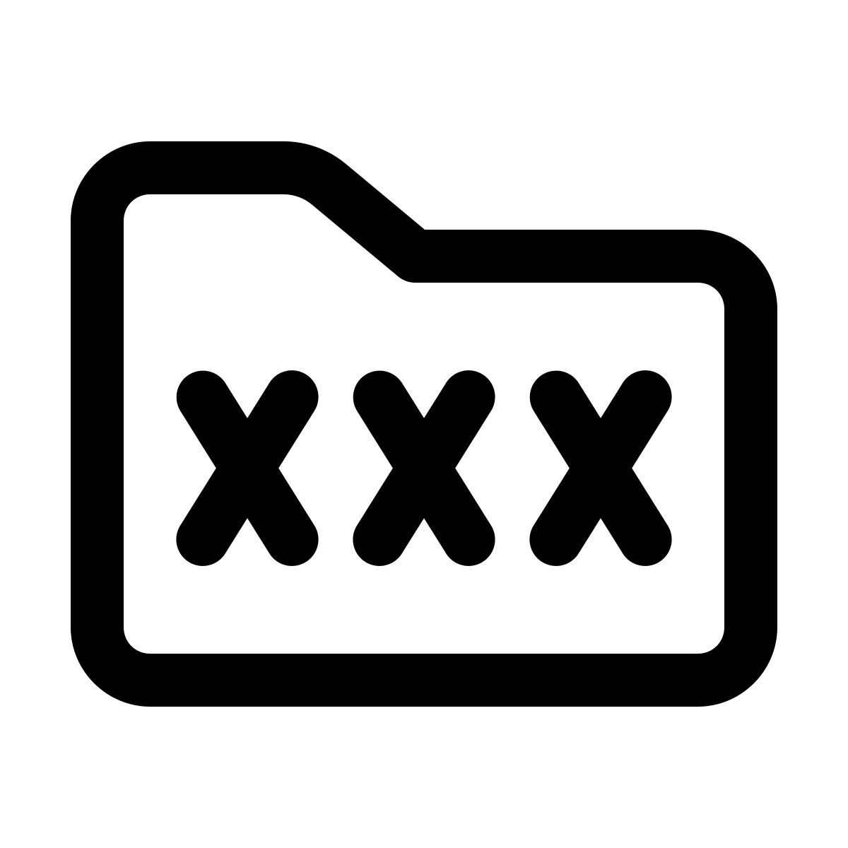 windows 11 outline style dossier porno icon