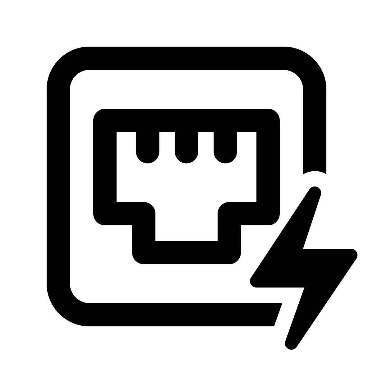 windows 11 outline style 以太网供电 icon