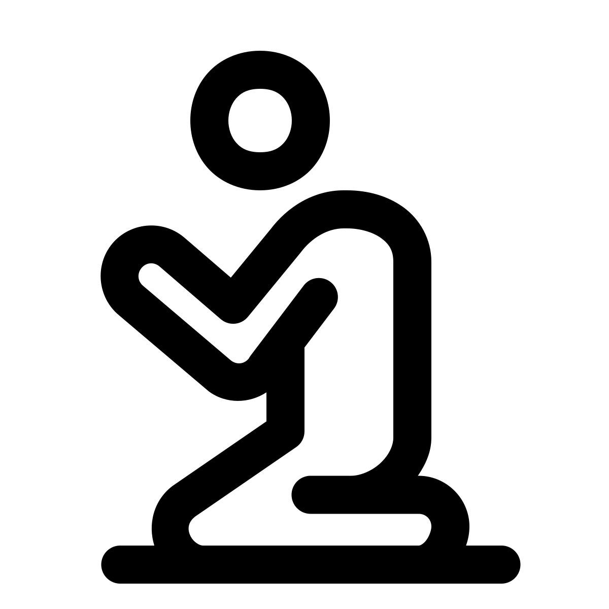 windows 11 outline style 祈祷者 icon