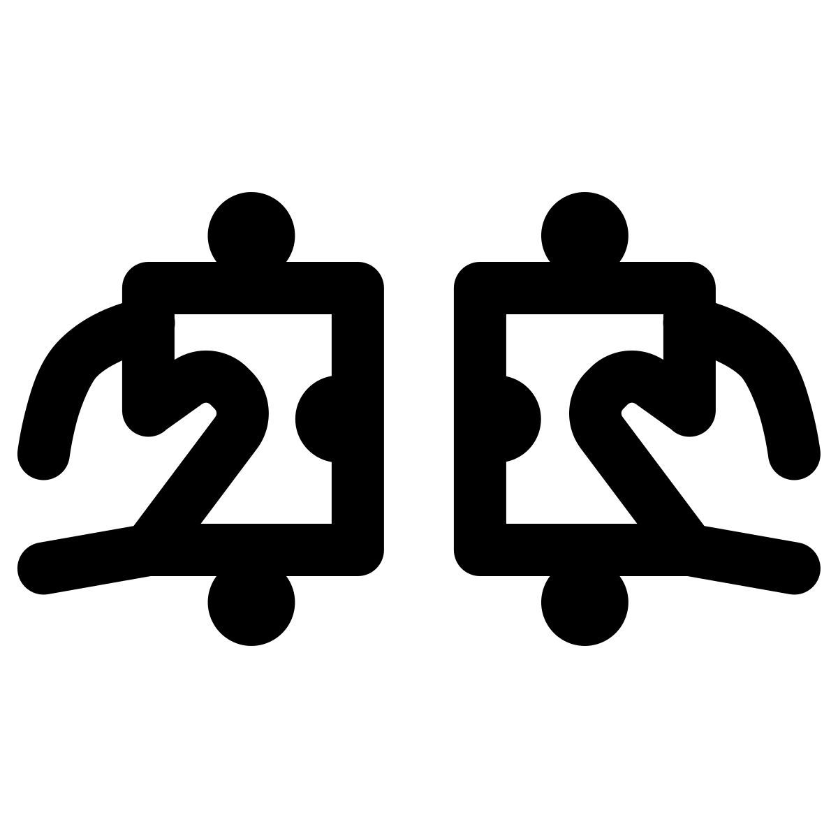 windows 11 outline style 拼图游戏 icon