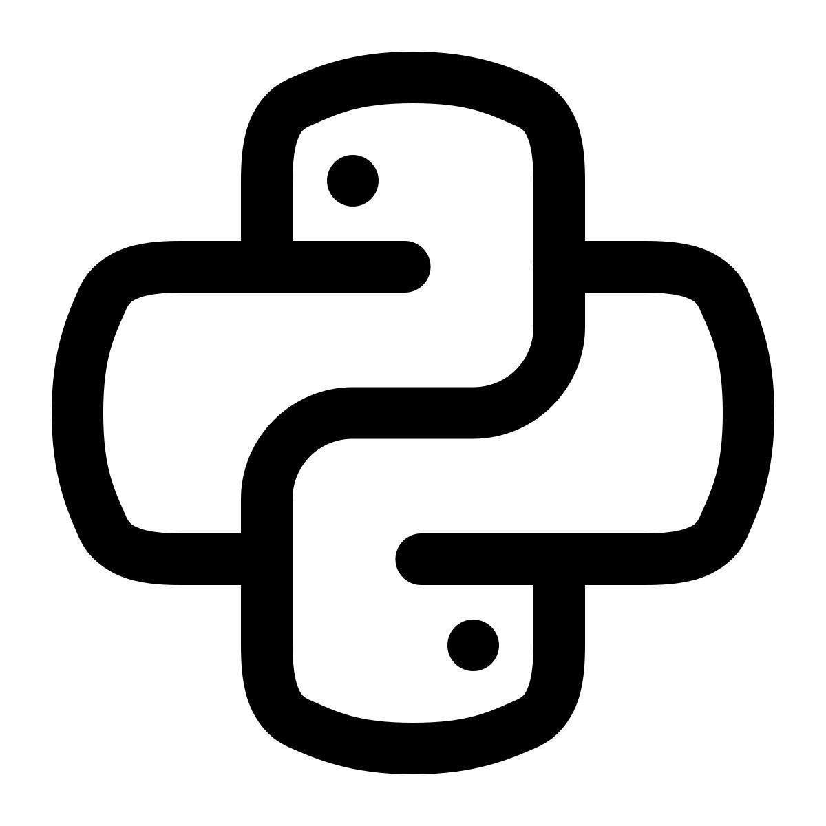 windows 11 outline style 파이썬 icon