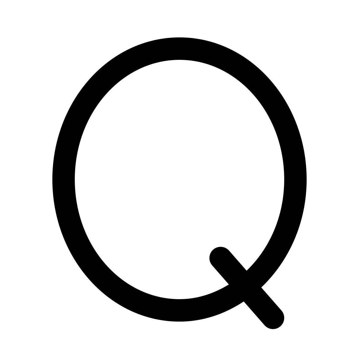 windows 11 outline style q icon