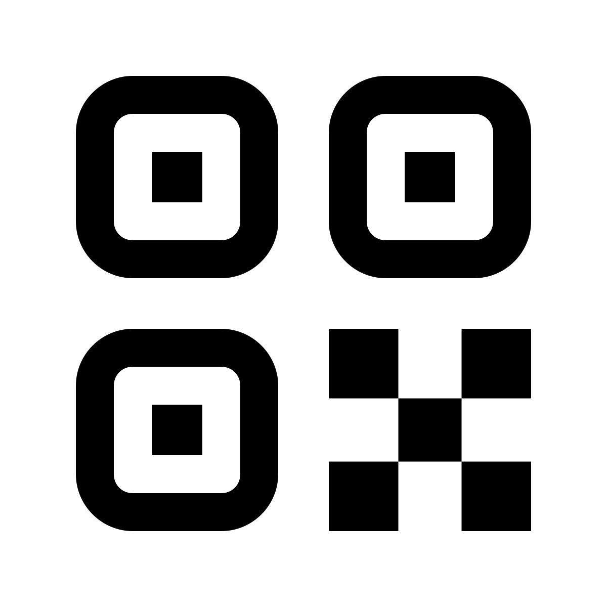 windows 11 outline style 二维码 icon