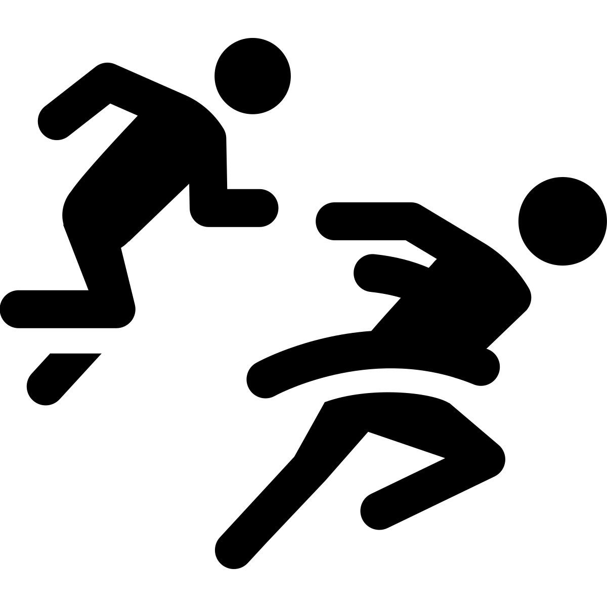 windows 11 outline style 跑者穿越终点线 icon