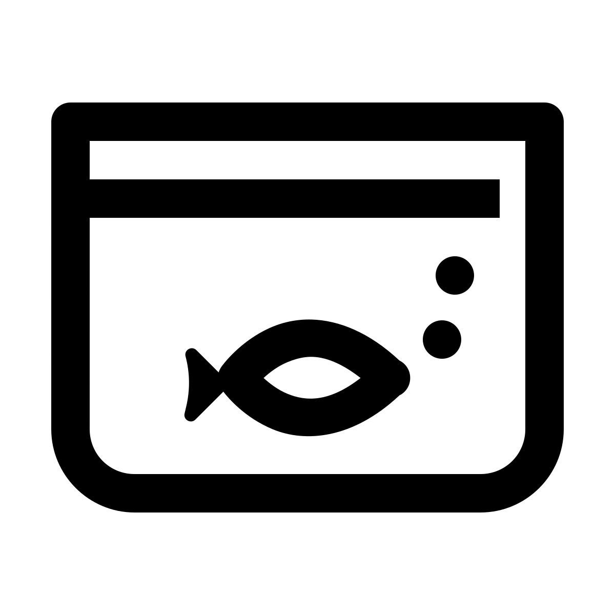 windows 11 outline style 长方形水族箱 icon