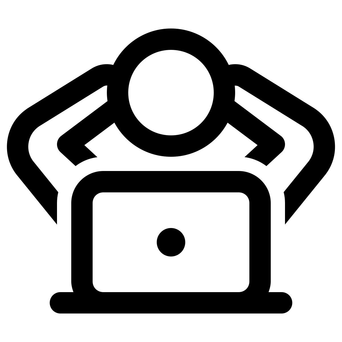 windows 11 outline style 轻松使用笔记本电脑 icon