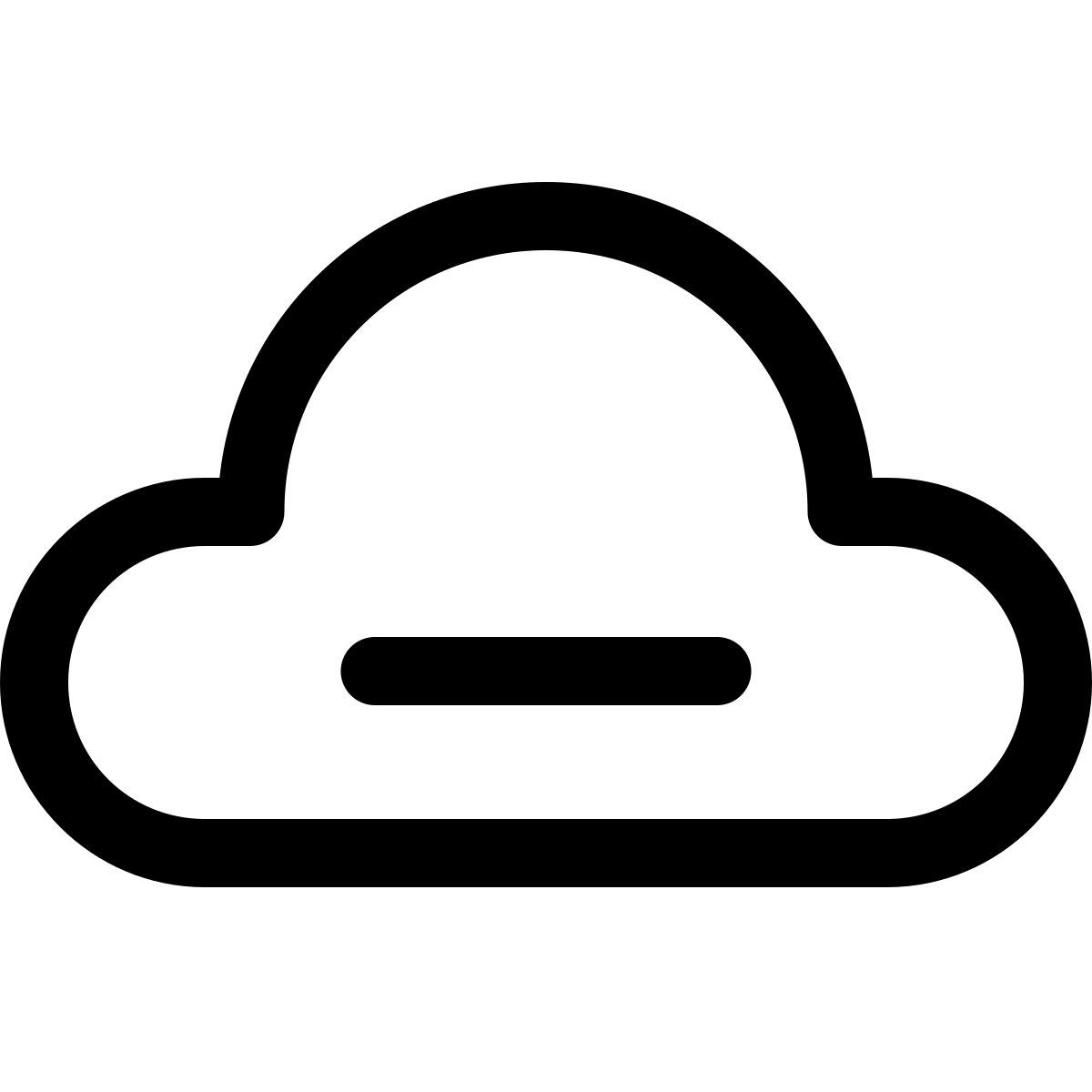windows 11 outline style rimuovi da cloud icon