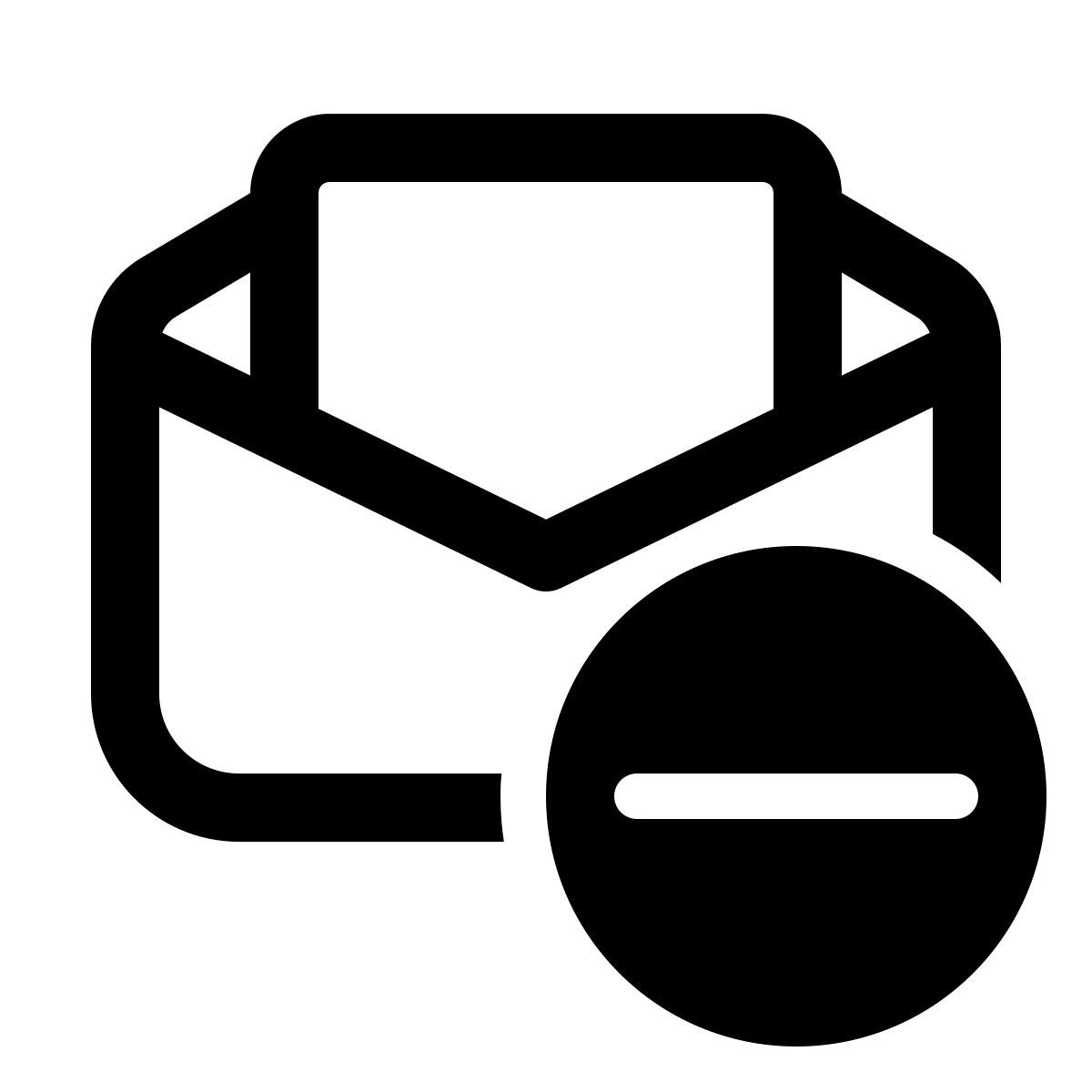 windows 11 outline style remova o envelope aberto icon