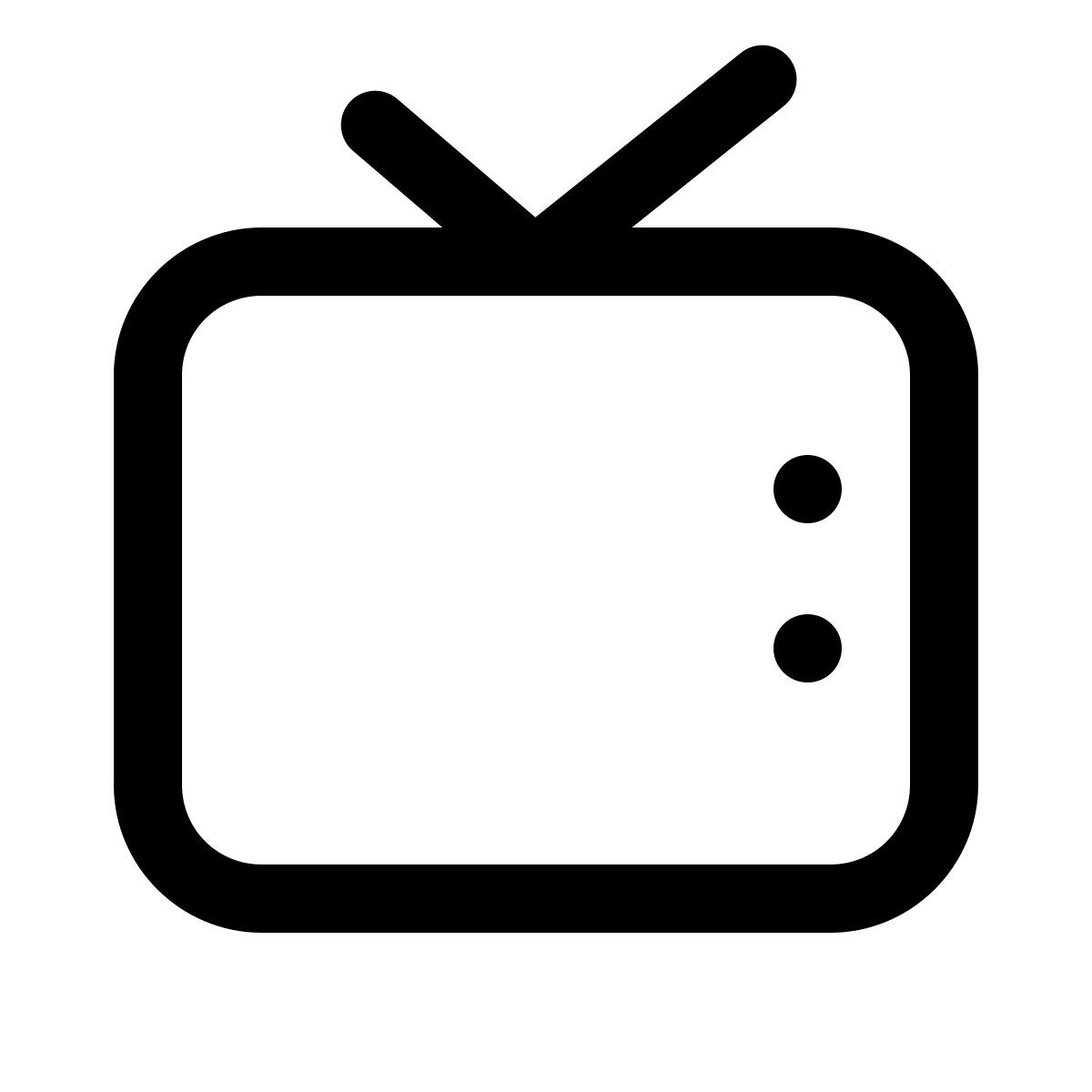 windows 11 outline style retro tv icon