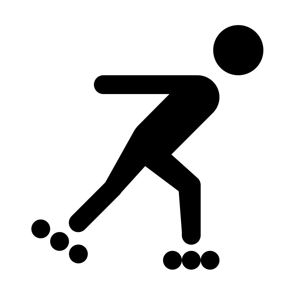 windows 11 outline style pattinaggio a rotelle icon