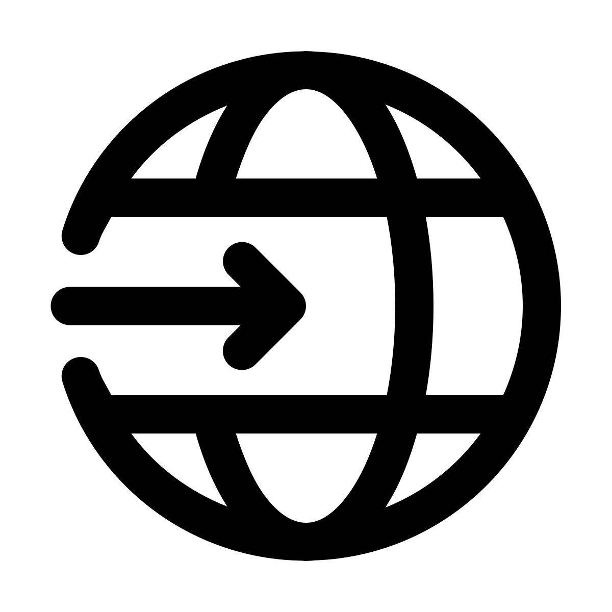 windows 11 outline style globo rotativo icon