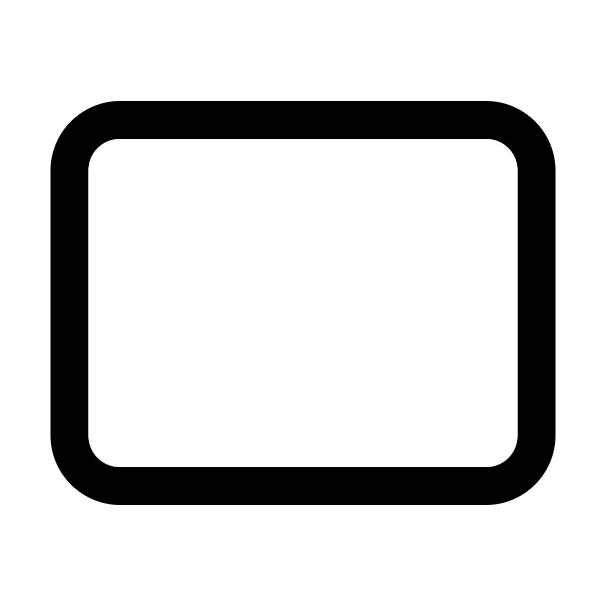windows 11 outline style rounded rectangle stroked icon