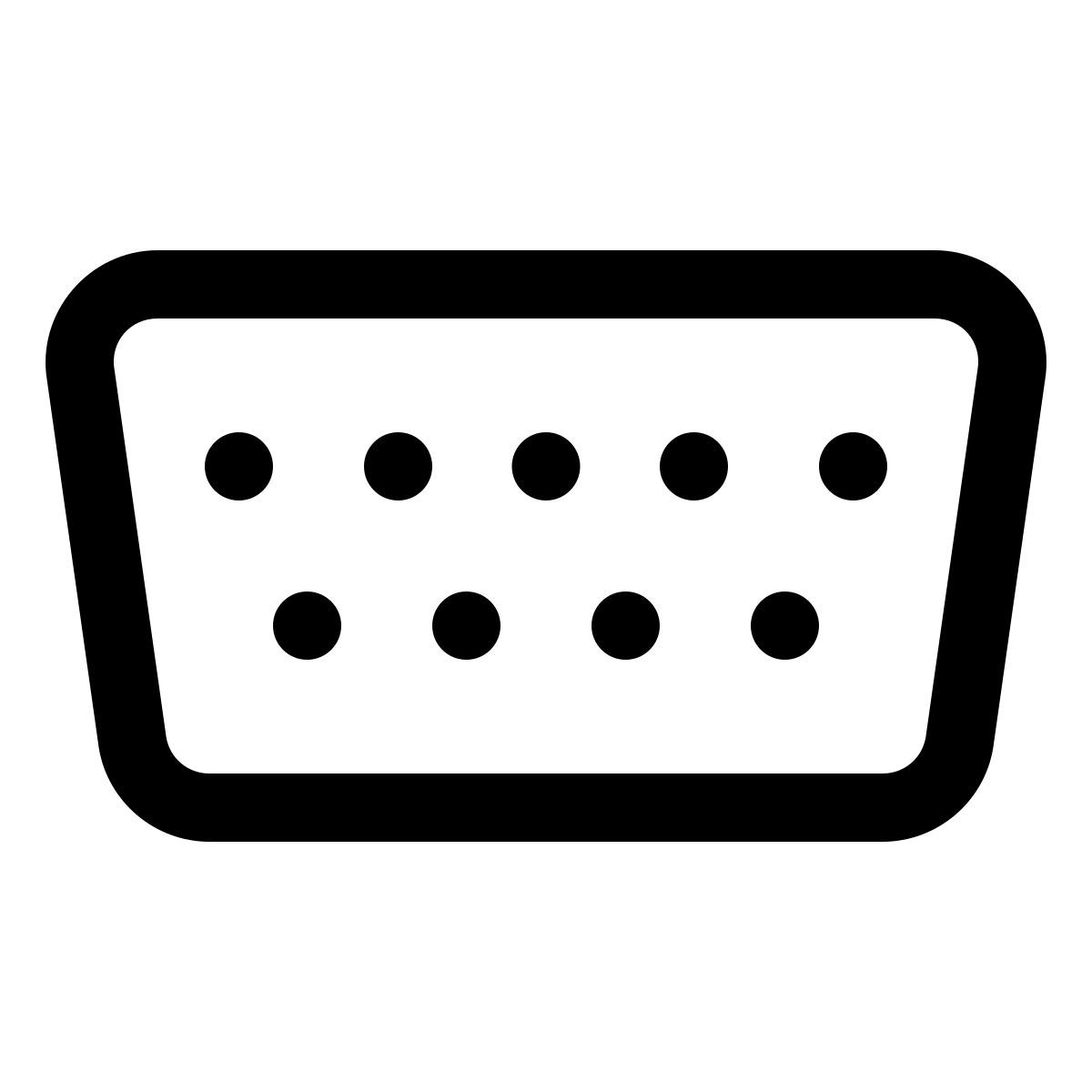 windows 11 outline style rs 232 male icon