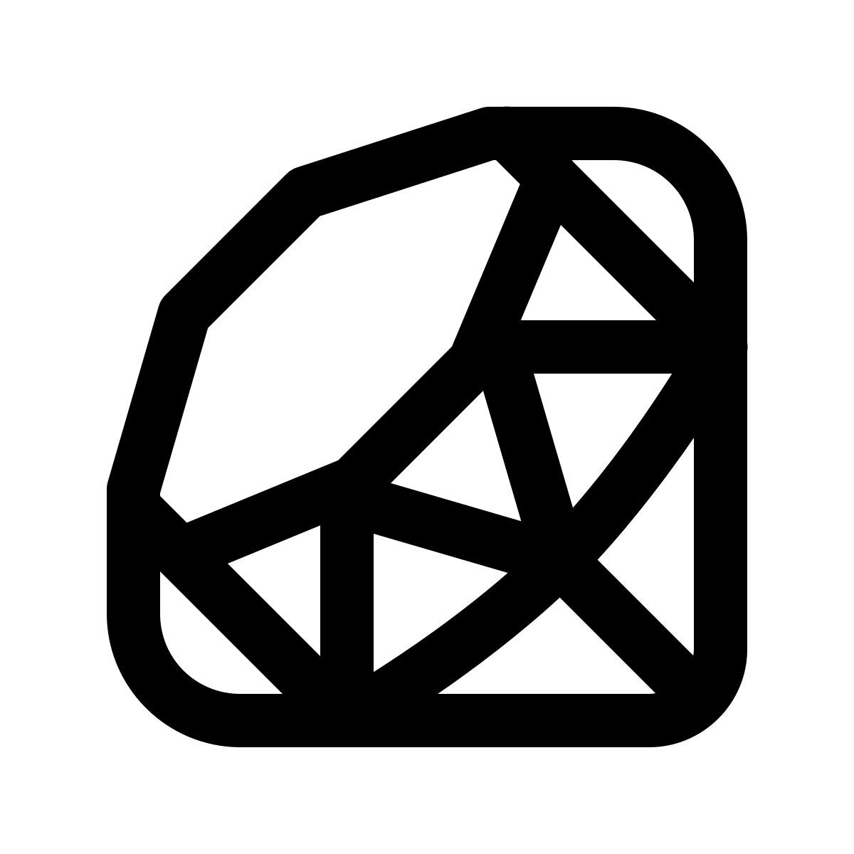 windows 11 outline style 루비 프로그래밍 언어 icon