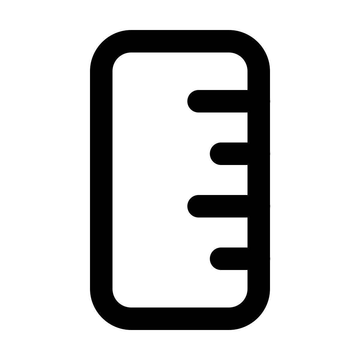 windows 11 outline style règle verticale icon