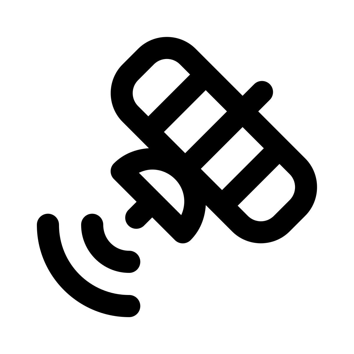 windows 11 outline style satélite enviando señal icon