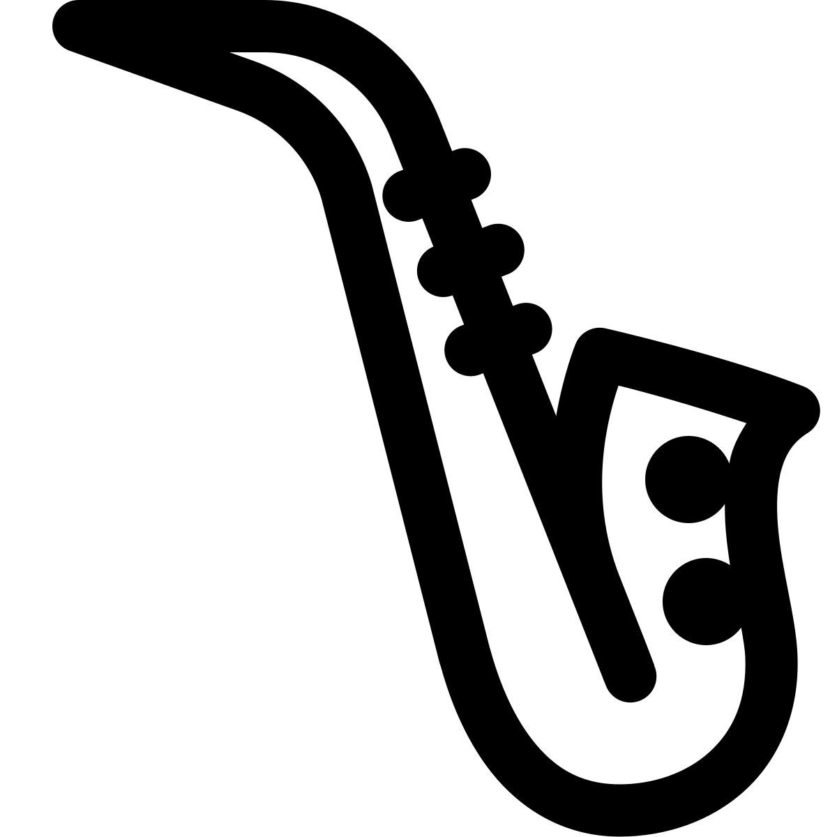 windows 11 outline style sassofono icon