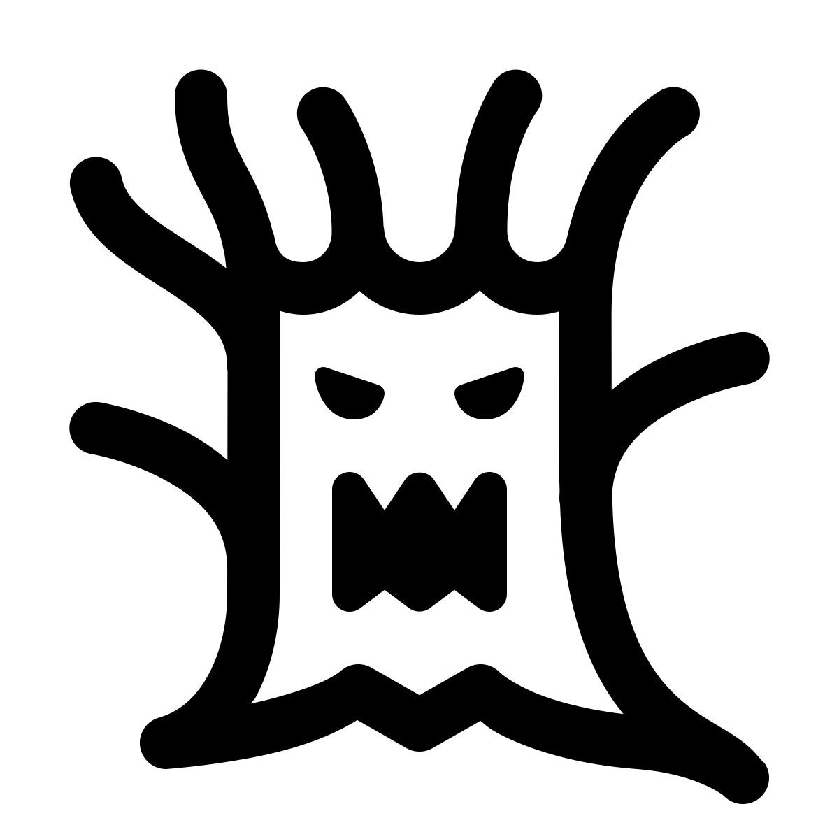 windows 11 outline style scary tree icon