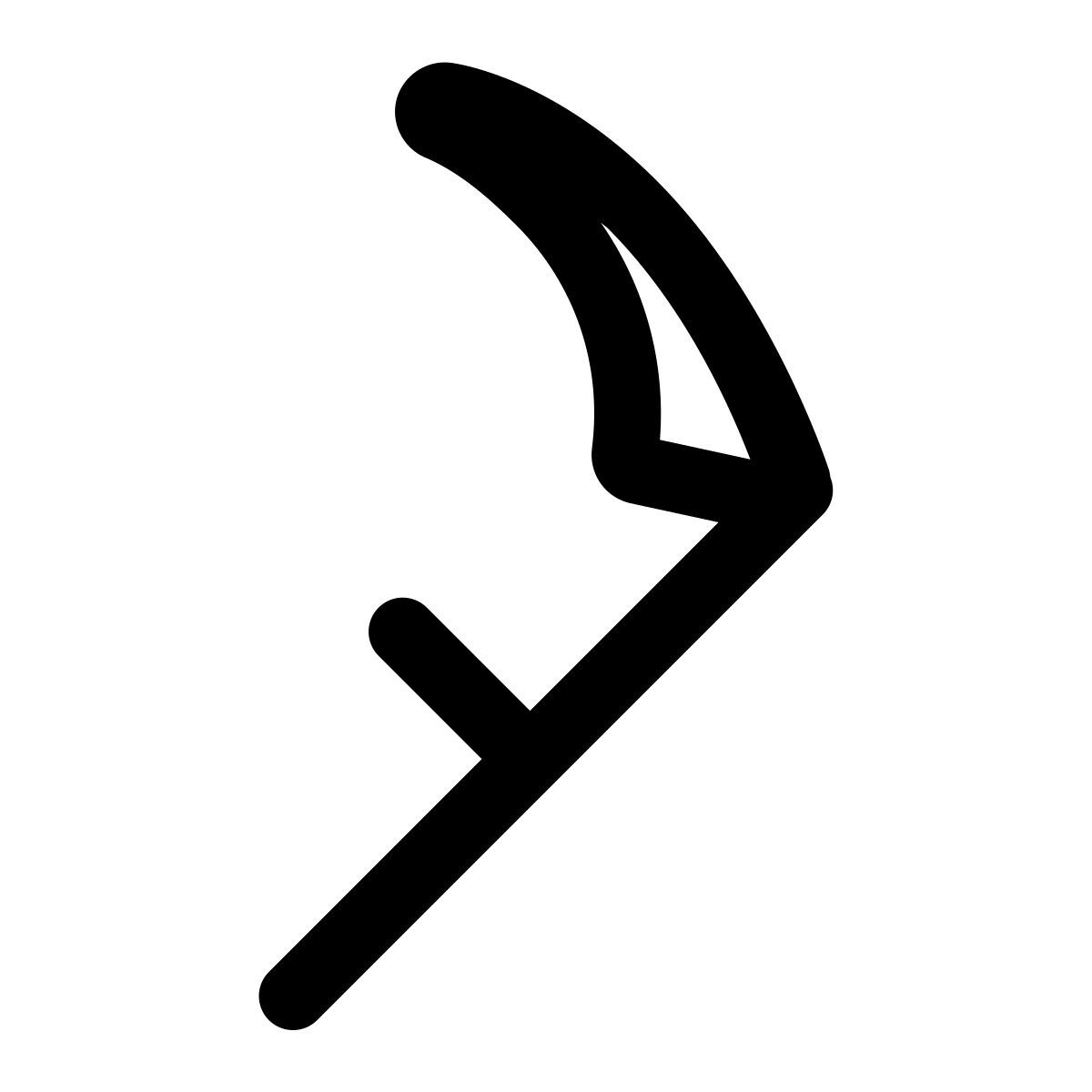 windows 11 outline style 큰 낫 icon