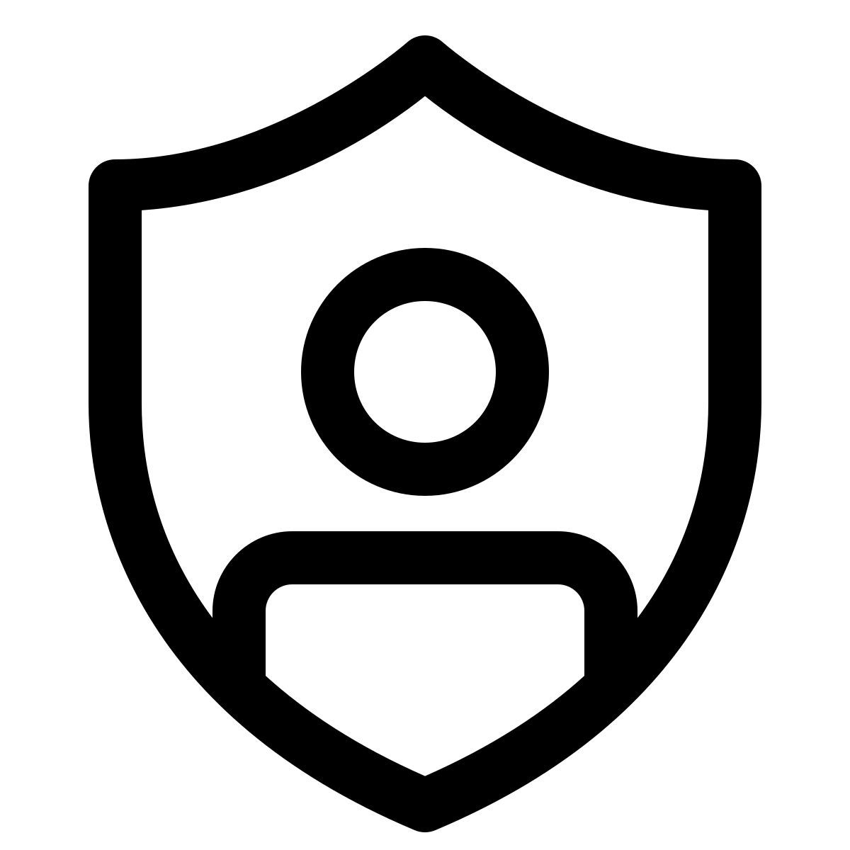 windows 11 outline style usuario de seguridad hombre icon