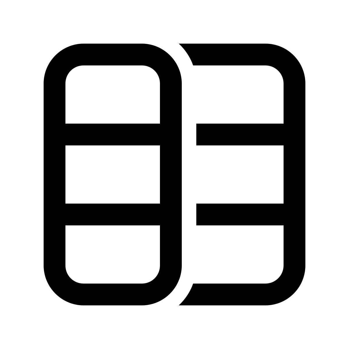 windows 11 outline style 选择列 icon