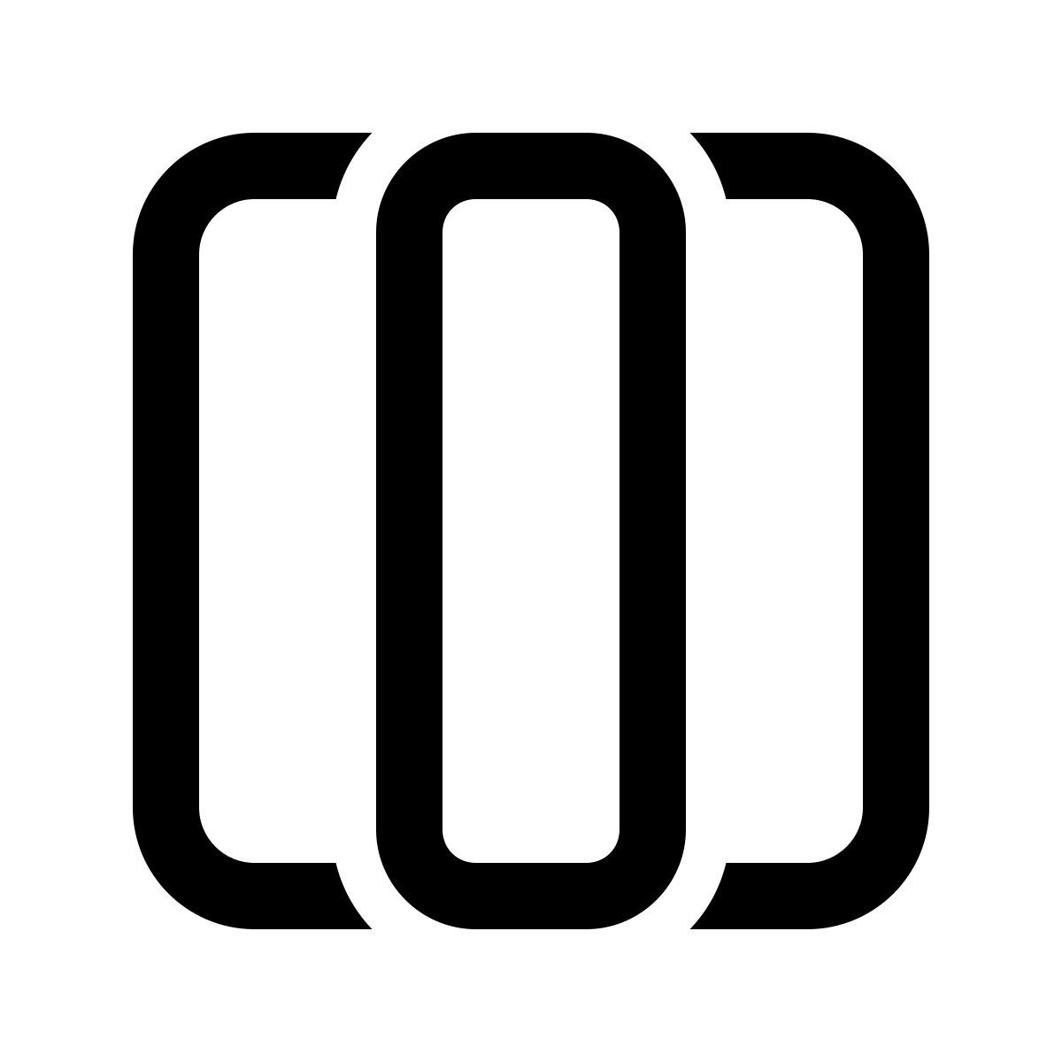 windows 11 outline style seleziona colonna centrale icon