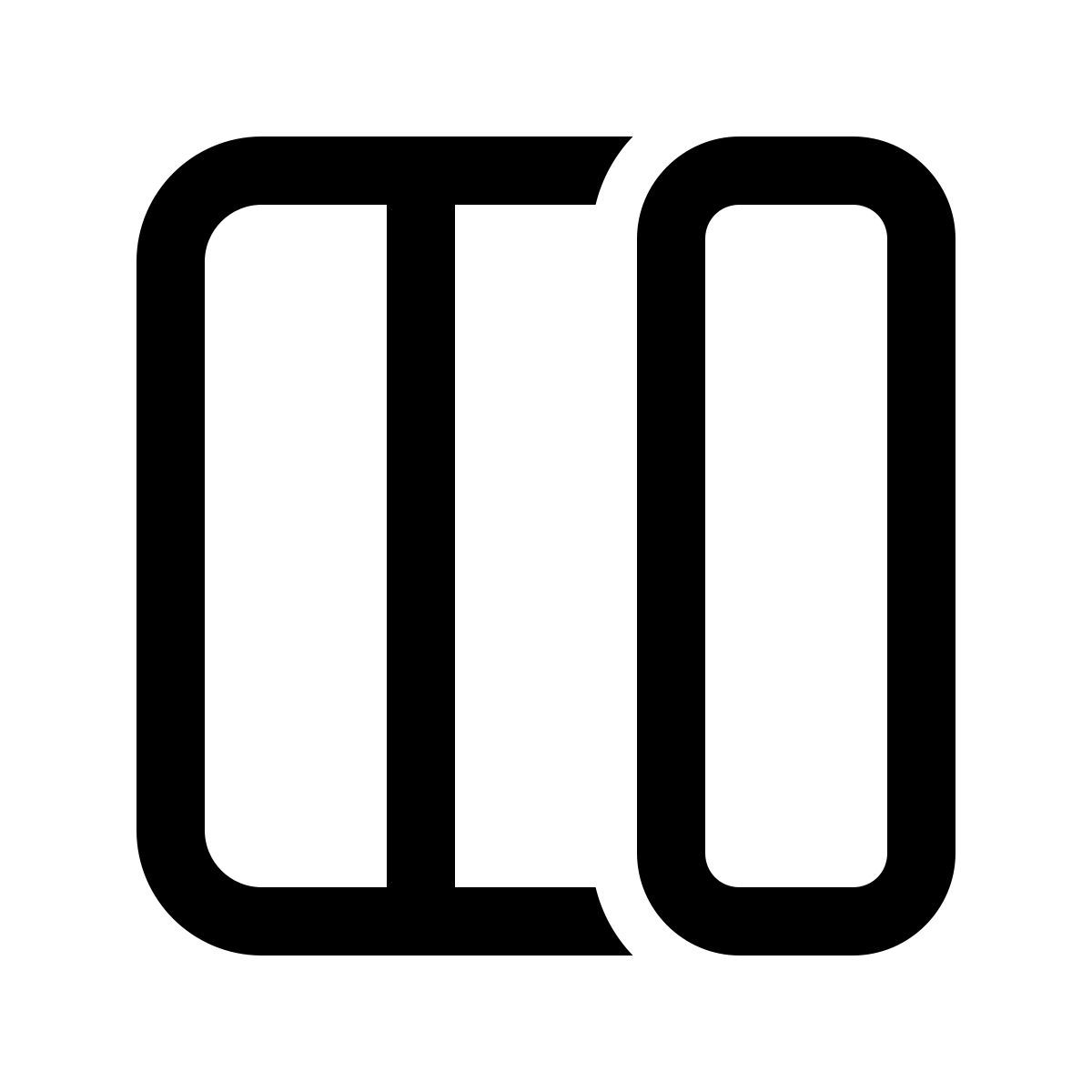 windows 11 outline style seleziona colonna destra icon