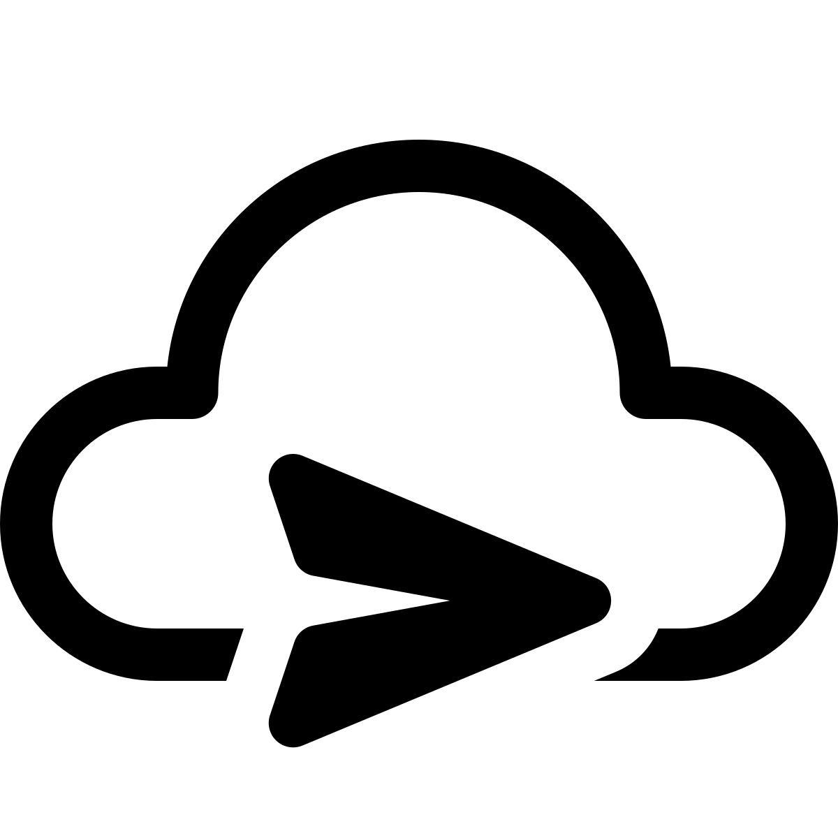 windows 11 outline style envoyer au cloud icon