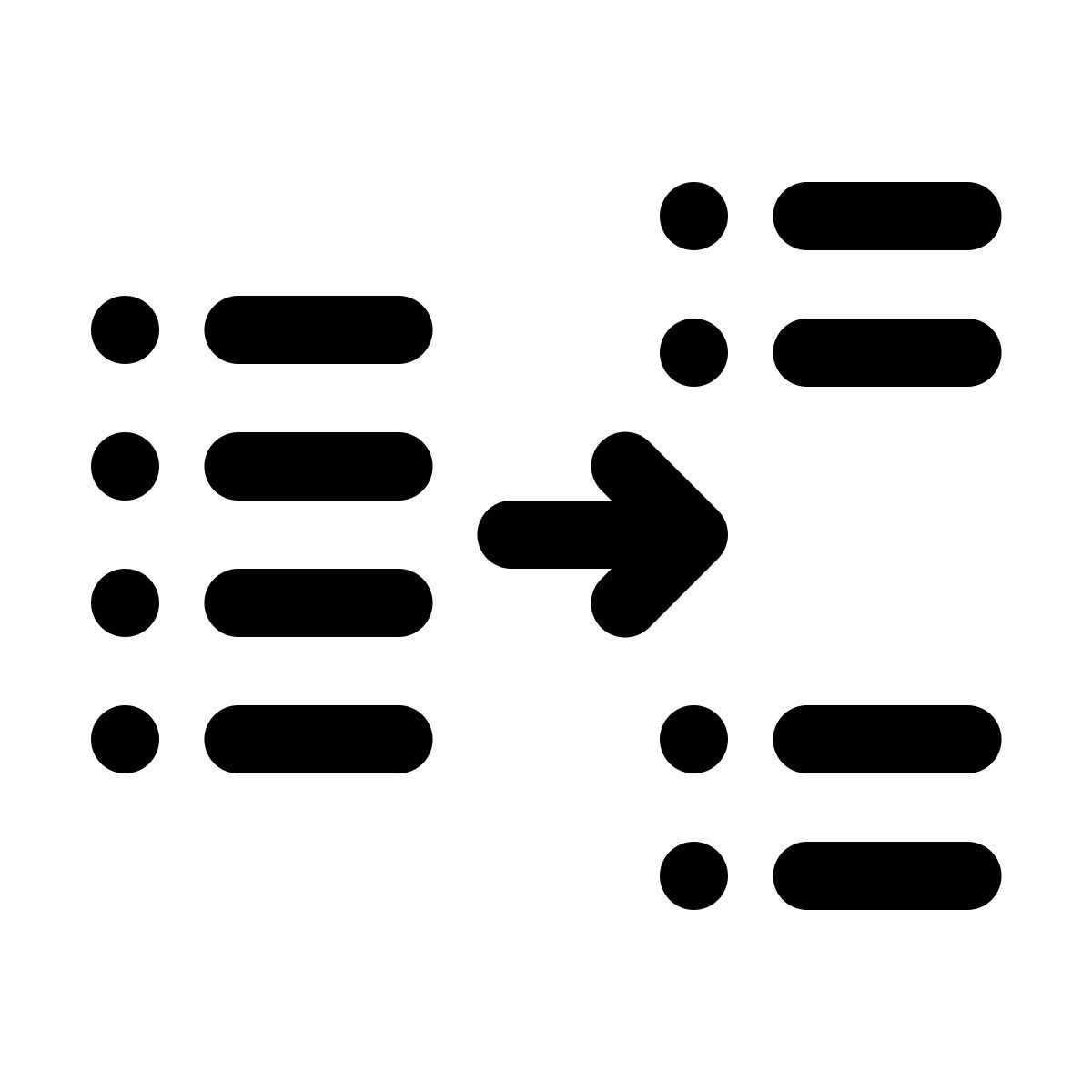 windows 11 outline style listas separadas icon