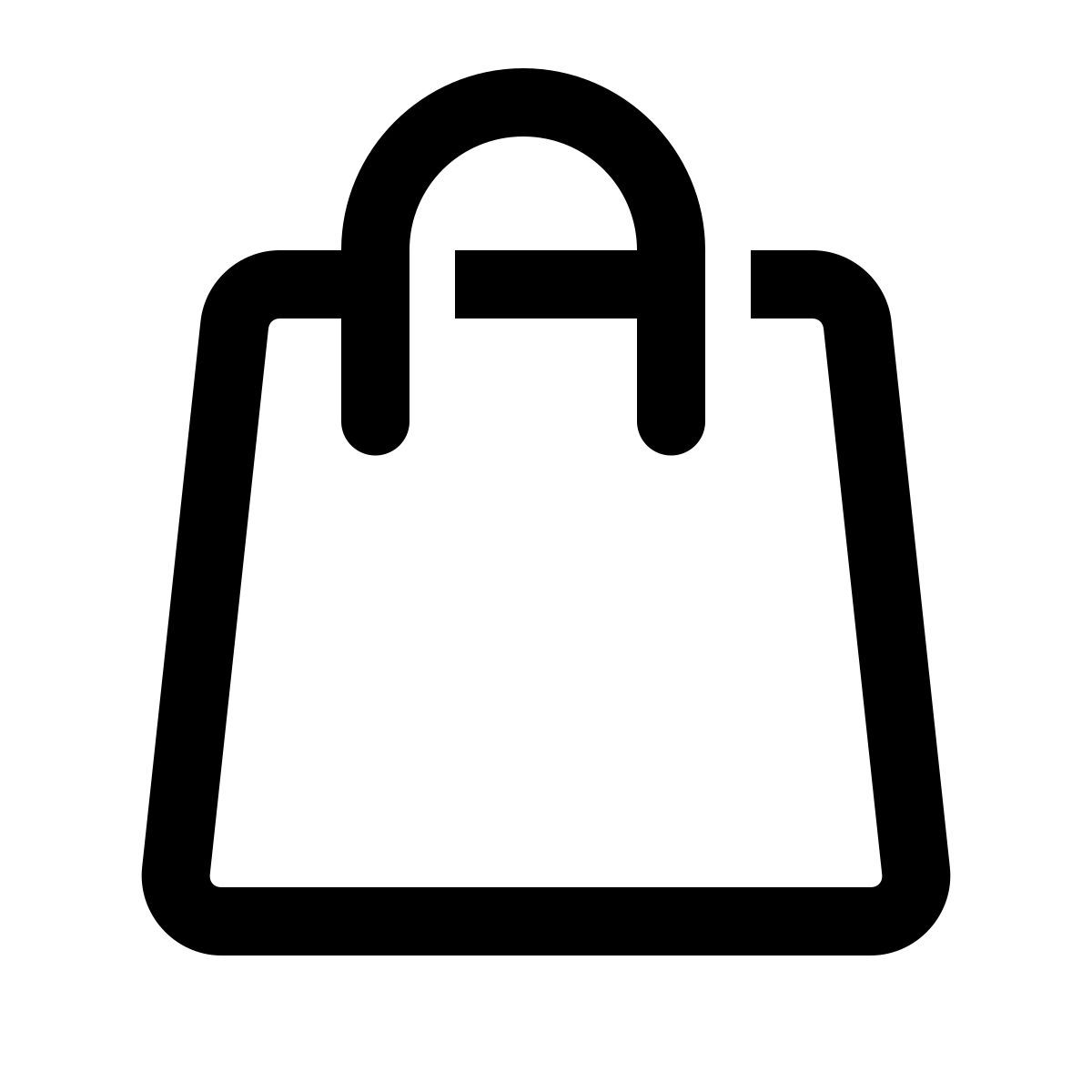 windows 11 outline style 购物包 icon